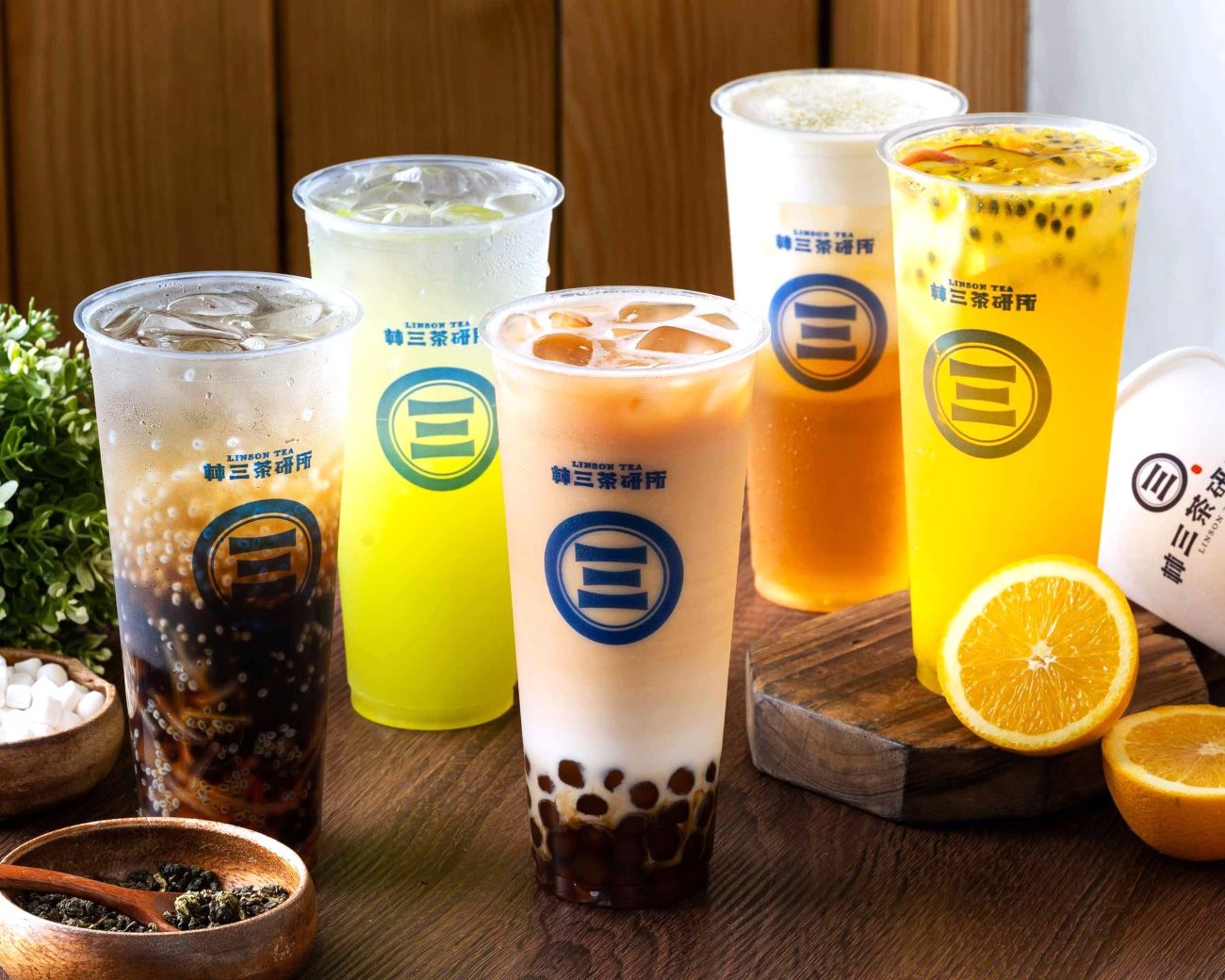 林三茶研所清大門市開幕好禮六款招牌飲品買一送一