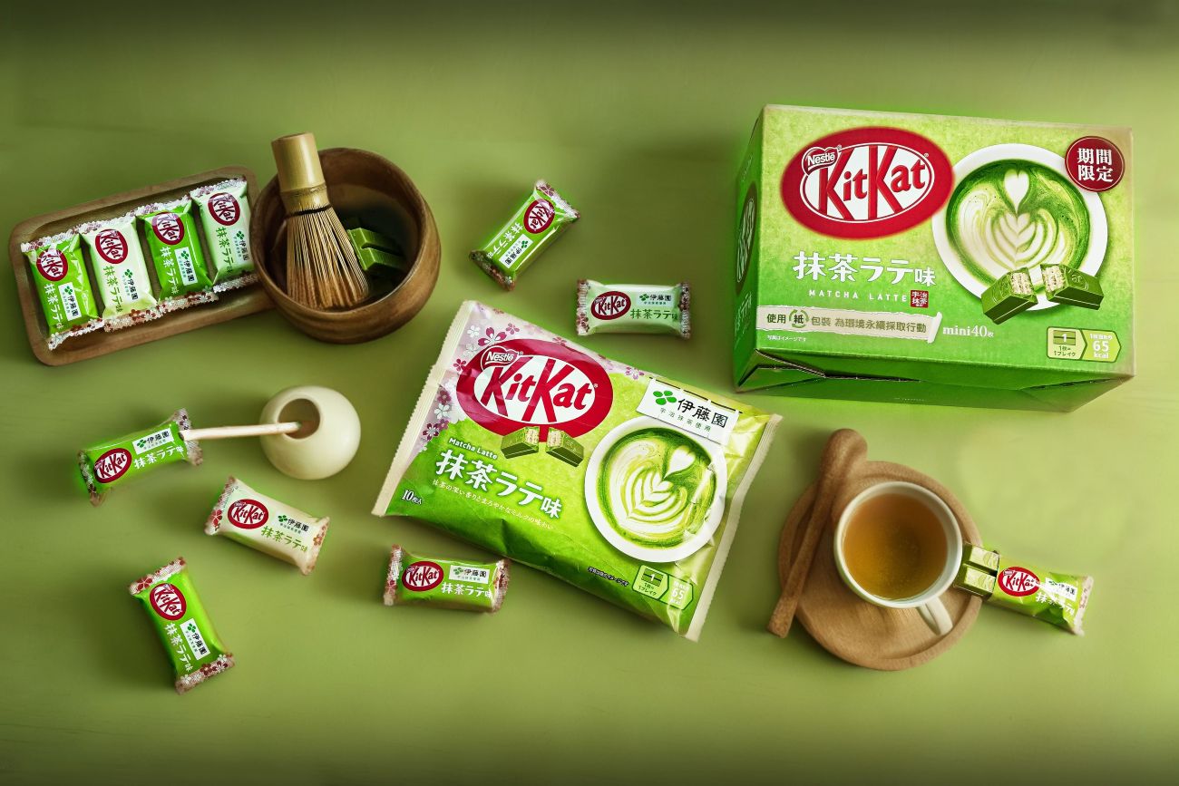 抹茶控必收！使用正宗伊藤園宇治抹茶粉 「KitKat抹茶拿鐵威化」限量登台。不用飛日本搶購，在台灣就能輕鬆買到最道地的日本抹茶風味。