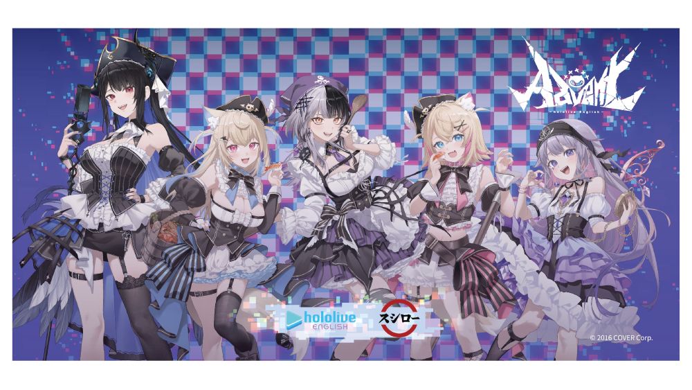 即日起內用單筆消費滿600元可以500元加購「hololive English -Advent- 大桌墊滑鼠墊」一個，滿1200元可以1,000元加購2個，一次最多可加購3個。全台限量3萬個售完為止。