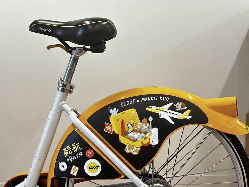 酷航攜手YouBike與台灣藝術家Mandie Kuo合作車輪細節