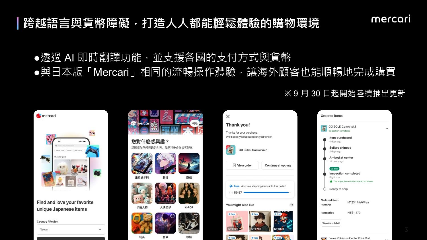 「Mercari Global App」跨越語言與貨幣障礙，打造人人都能輕鬆體驗的購物環境
