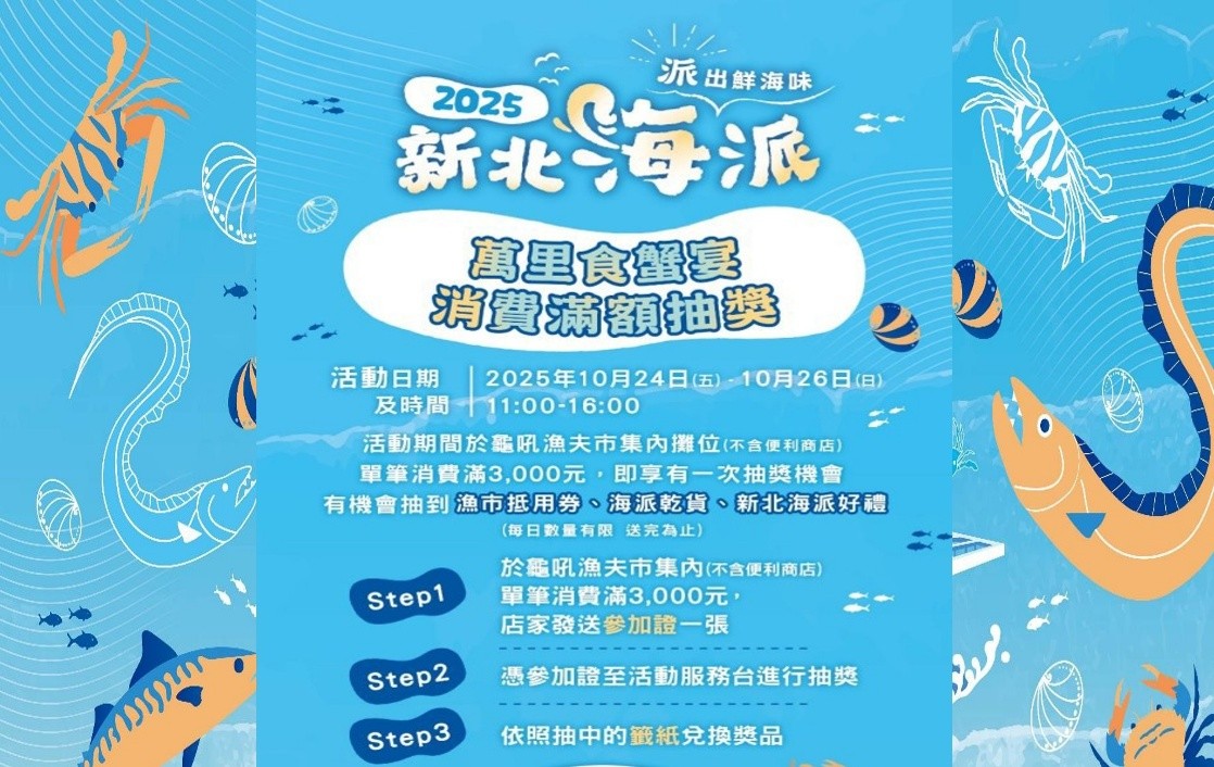 龜吼漁夫市集消費滿額抽獎活動