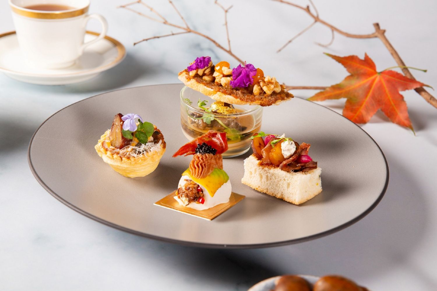 台北萬豪絢栗多彩下午茶-四款鹹點