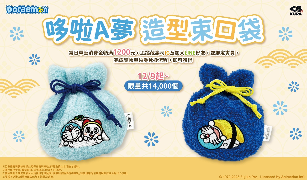 哆啦 A 夢-造型束口袋