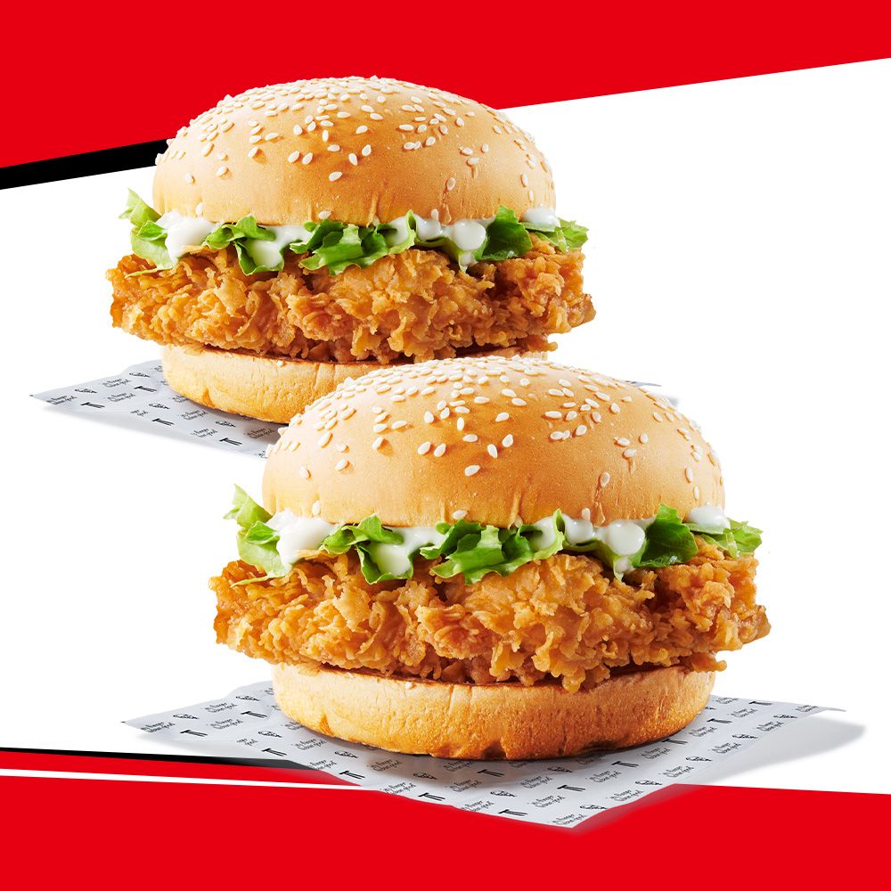 肯德基炸翻星期三12月17日推出咔啦雞腿堡買一送一優惠，雙堡只要95元