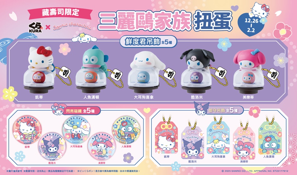 【藏壽司】藏壽司 x 三麗鷗家族扭蛋