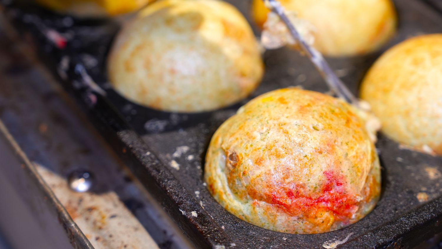 爆彈章魚燒｜煎烤過程