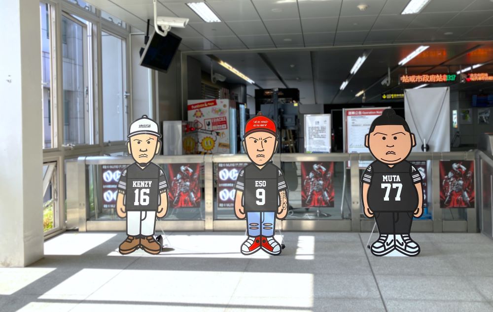 台中捷運市政府站設置q版頑童人形立牌-供粉絲拍照打卡