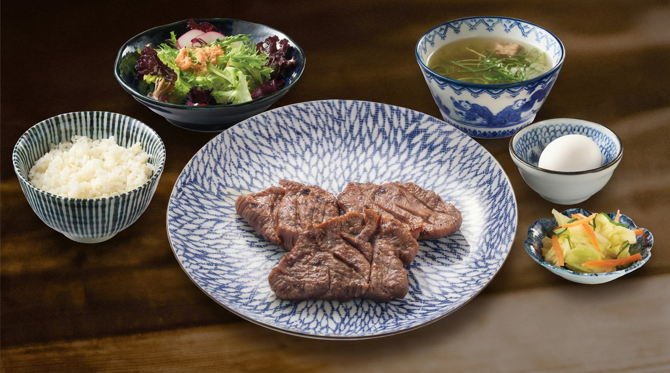 「味噌牛舌三枚定食」