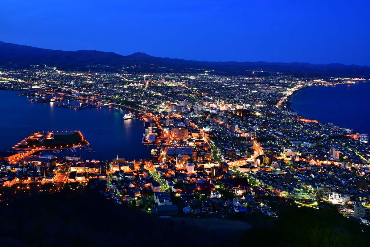 世界三大夜景之一,北海道函館山百萬夜景