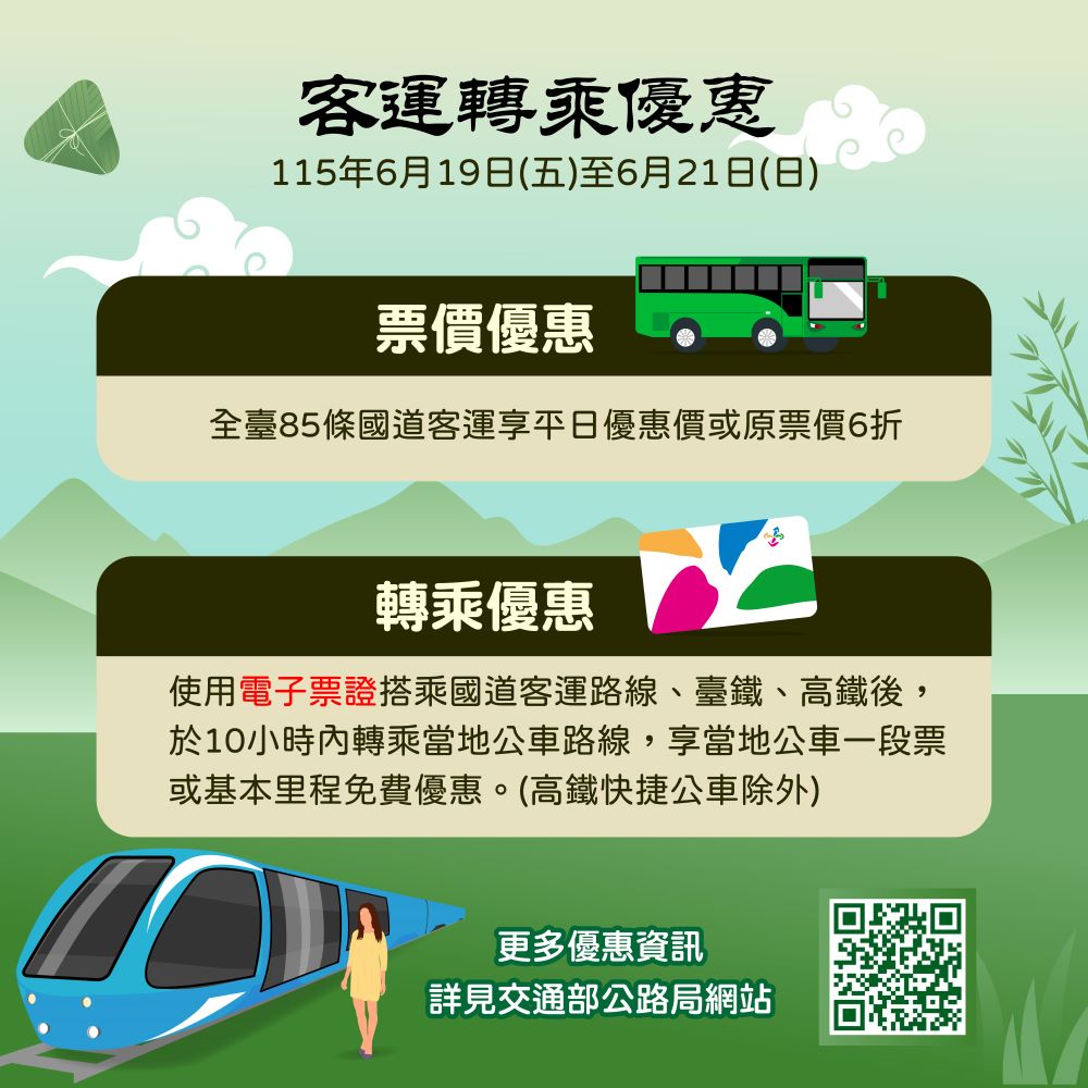 115年端午節懶人包_客運轉乘優惠