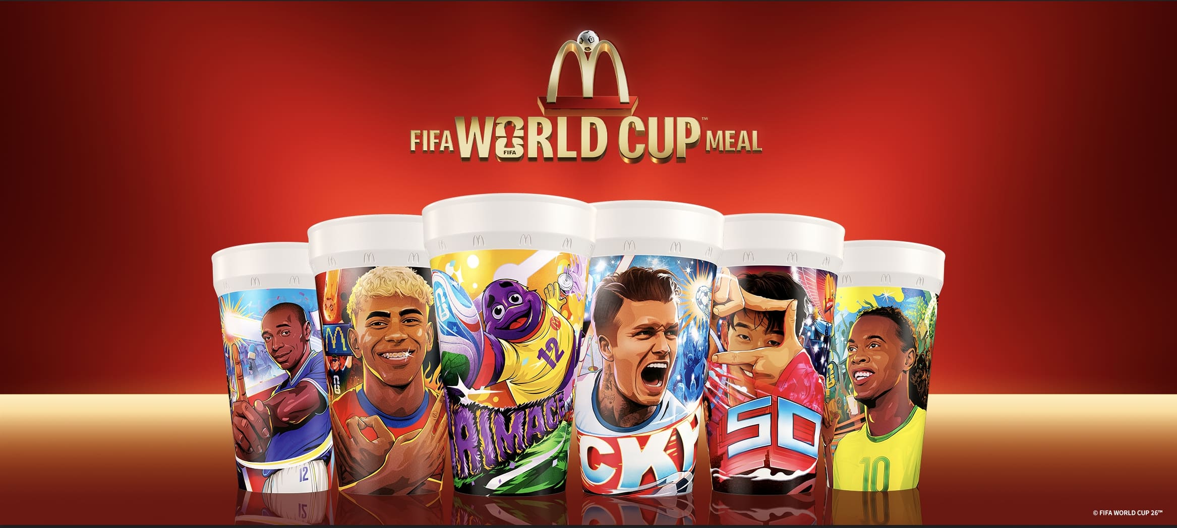 「經典球星杯」集結貝克漢(David Beckham)、孫興慜(Son Heung-min)、亞馬爾(Lamine Yamal)、小羅納度(Ronaldinho)、亨利(Thierry Henry)，以及麥當勞超人氣角色「奶昔大哥」