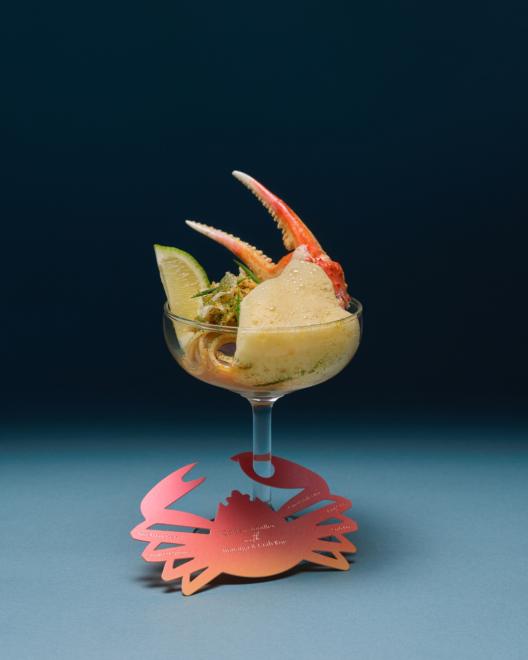 「烏魚子蟹黃黃金涼麵」