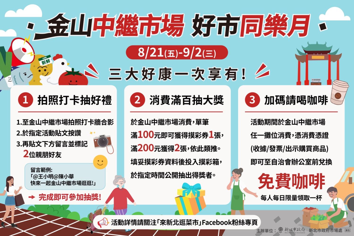 金山中繼市場「好市同樂月」登場！消費滿百抽大獎、自備餐具拿回饋｜消費｜日享傳媒 SunRiseSharing