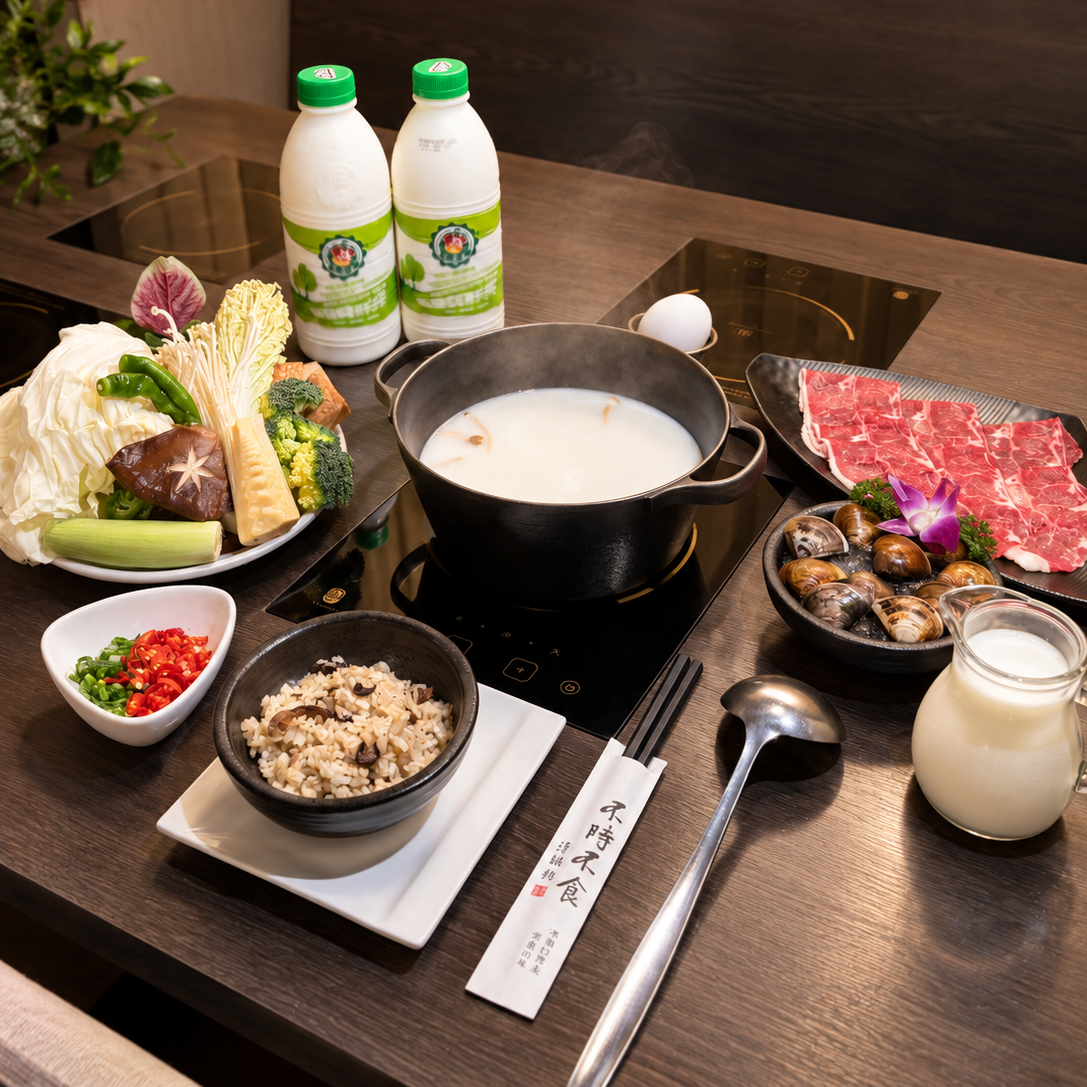 不時不食鍋物的「青牧鮮乳鍋」