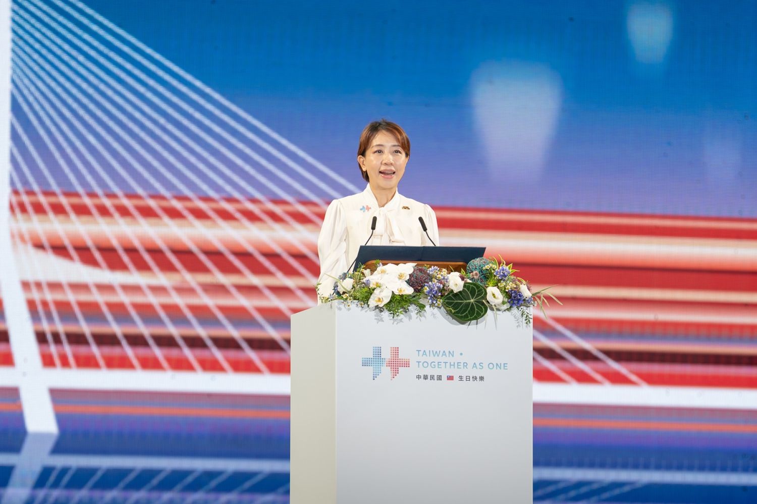 僑務委員會代理委員長李姸慧致詞。